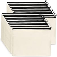 Koolmox 20 Pack 9x7'' Blank Canvas Zipper Pouches - Large DIY Makeup Bags for Tie Dye, HTV Vinyl, Embroidery, Travel Toiletry Cosmetic Bags