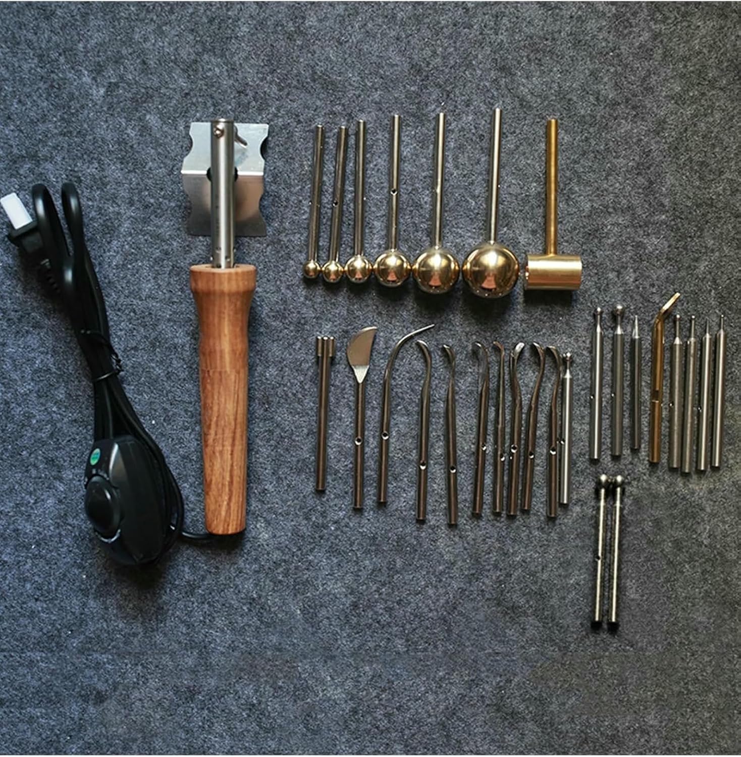Artificial Flower Ironing Machine, Electric Fabric Flower Maker, Artificial Flower Making with 17 Heads Fake Flower Making Tool Set, for DIY Cloth Fabric Flower Making~/