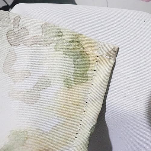 Miniatura 4 de Cortinas opacas florales de 84 pulgadas de largo, 2 paneles de hojas de flores azul salvaje, beige y morado, cortinas de oscurecimiento con