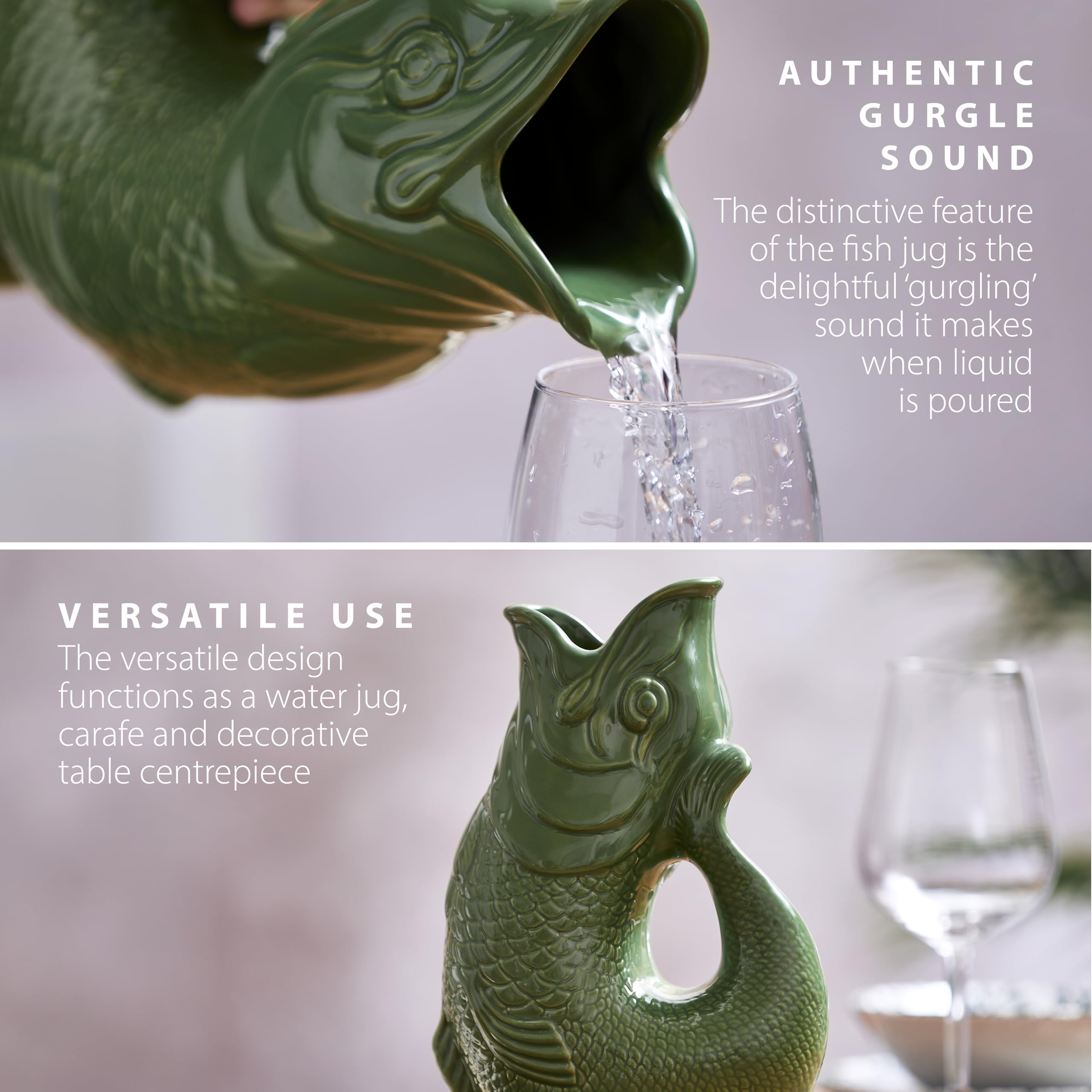 Wade Fish Jug, Handcrafted in Stoke-on-Trent England, Award-Winning Iconic UK Heritage Brand, English Earthenware, 1.2L - Image 4