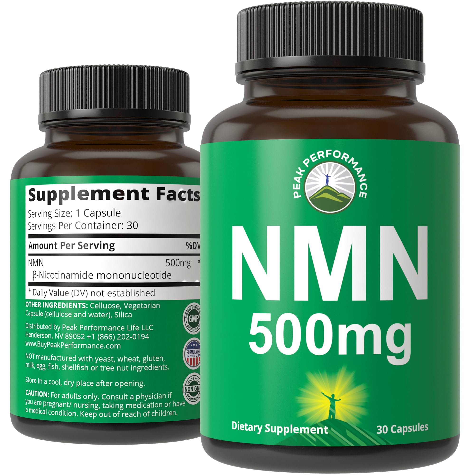 NMN Supplement Stabilized Nicotinamide Mononucleotide 500mg Per Capsule