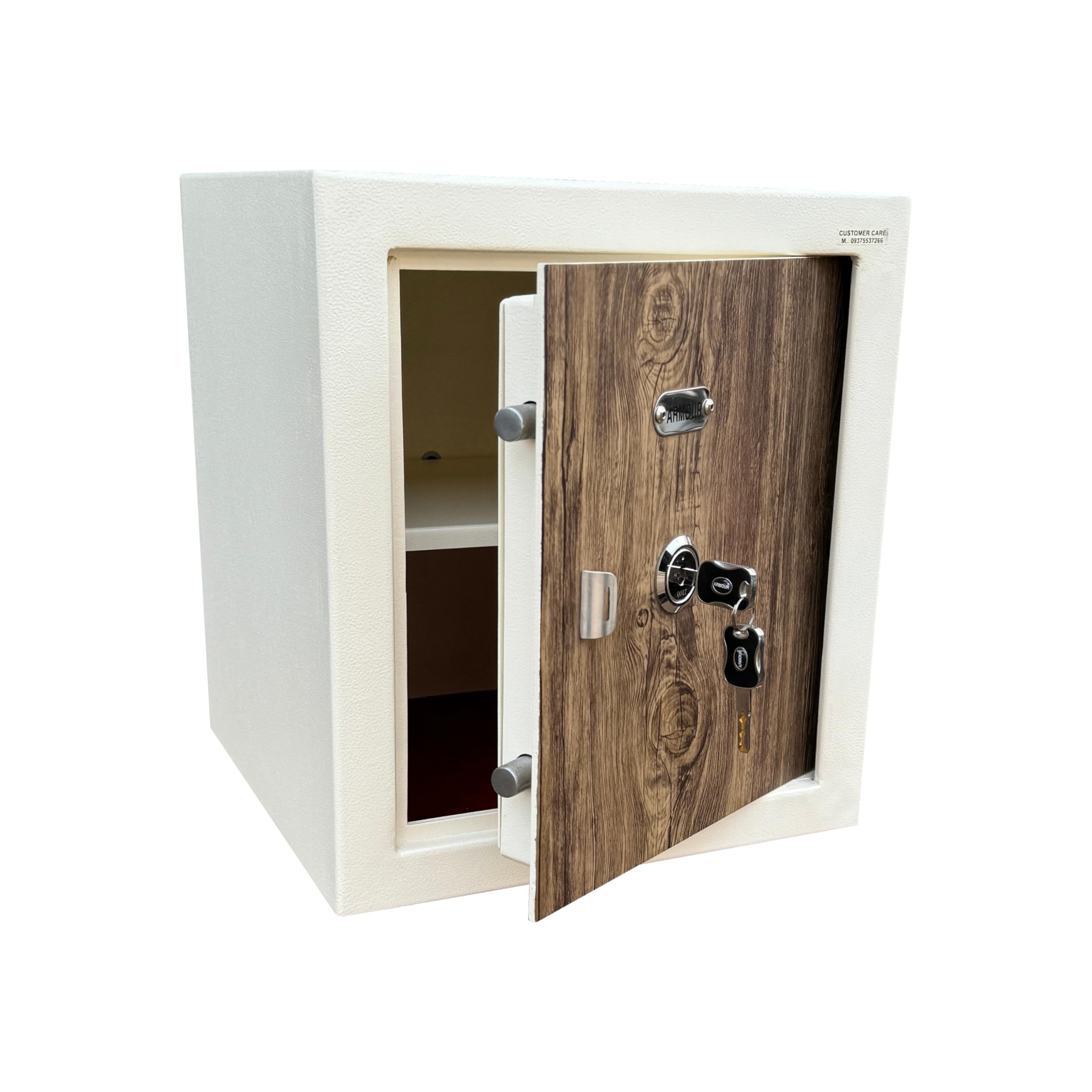 ARMOUR (59 Litre) Safe Locker, Mechanical Manual Key Lock Box - Mild Steel Money Safe For Home Office Shop Cash Jewelery Storage (Ivory Color with Wooden Texture Fascia) - 16 x 16 x 18 IN, 59L (B08L994FN9) Amazon Price History, Amazon Price Tracker