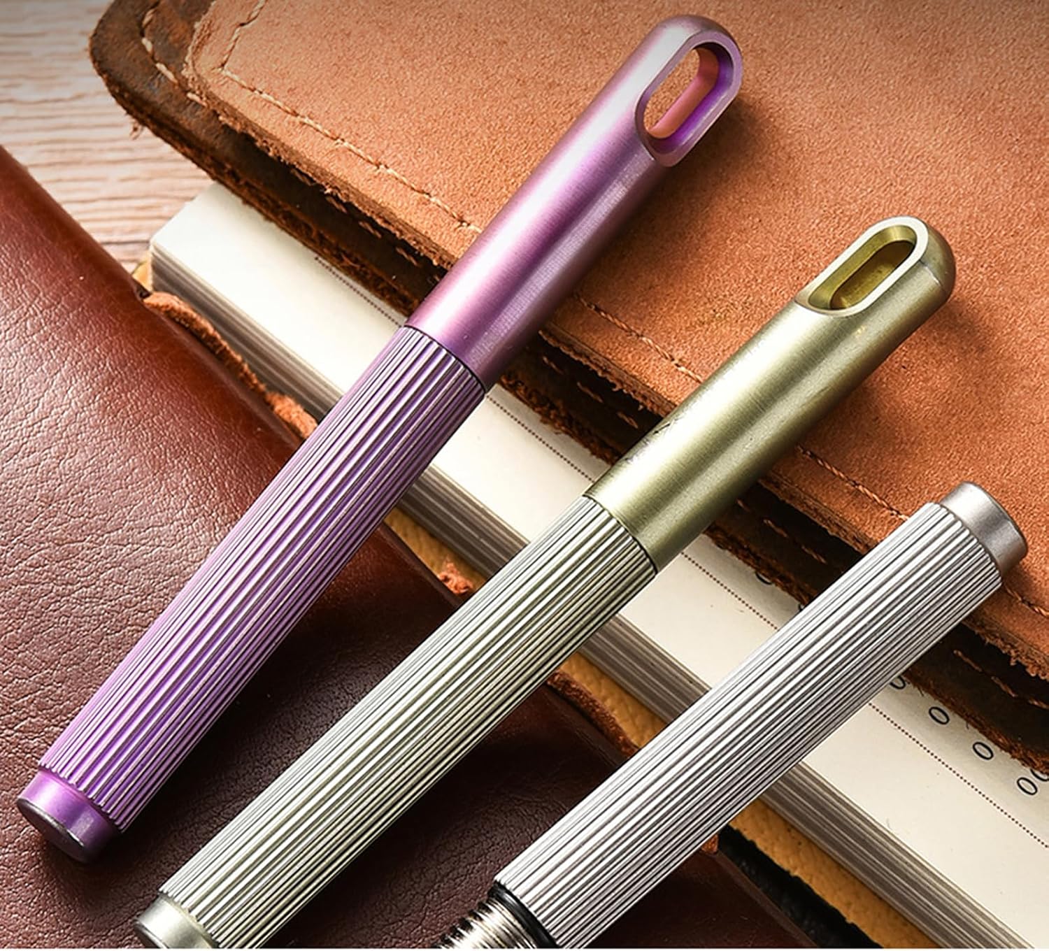 Hamans Titanium Mini Ballpoint Pen Pocket Pen 3.43" for Everyday Carry (Grey)
