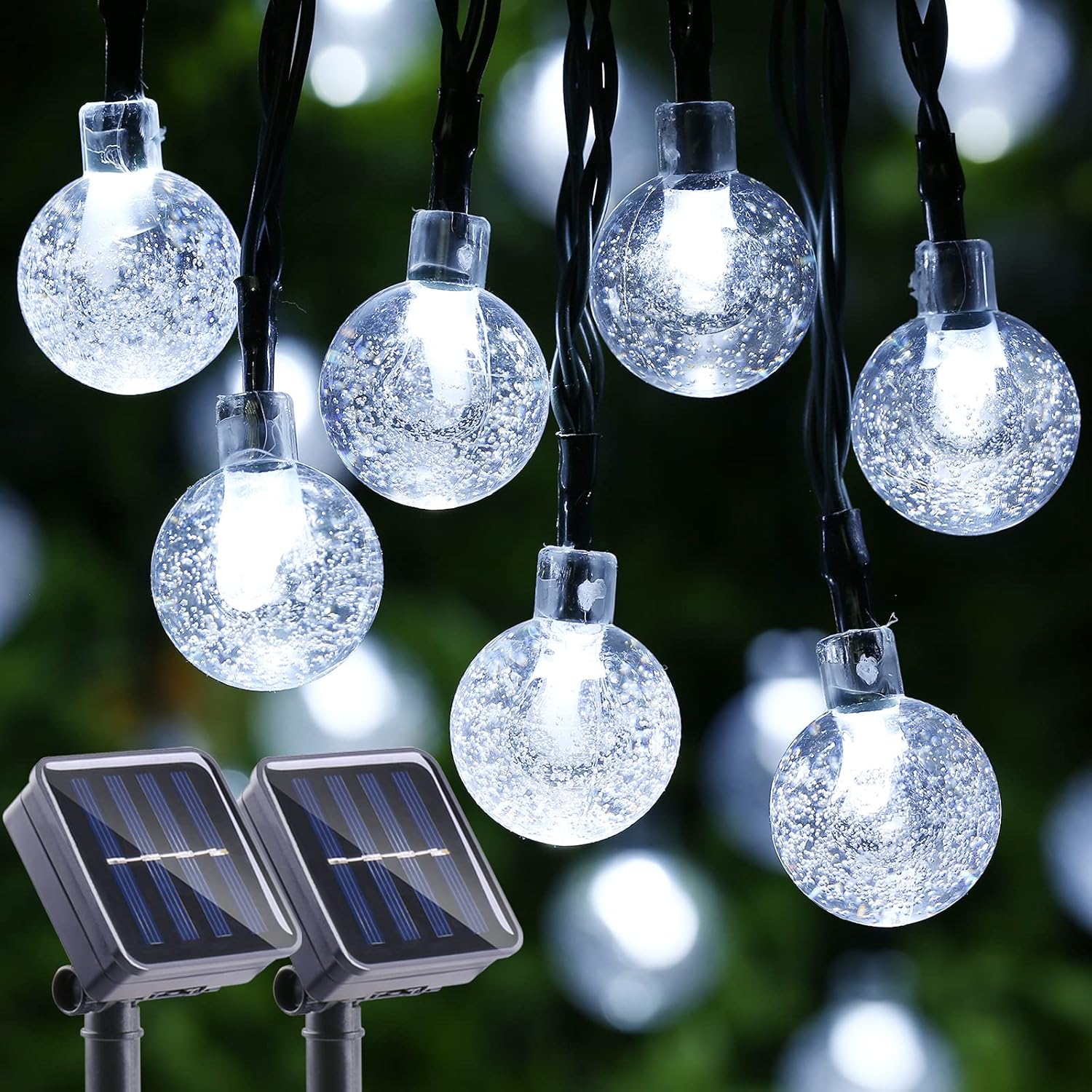 LYHOPE Solar String Lights Outdoor, 2 Pack Total 71ft 120 LED Solar Patio Lights Waterproof, 8 Modes Solar Outdoor Lights Globe Lights for Garden Yard Patio Gazebo Decorations (Cool White) LYHOPE Solar String Lights Outdoor, 2 Pack Total 71ft 120 LED Solar Patio Lights Waterproof, 8 Modes Solar Outdoor Lights Globe Lights for Garden Yard Patio Gazebo Decorations (Cool White)