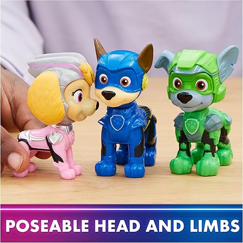 Miniatura 5 de Paw Patrol The Mighty Movie, paquete de regalo de figuras de juguete, con 6 figuras de acción coleccionables, juguetes para niños y niñas a partir