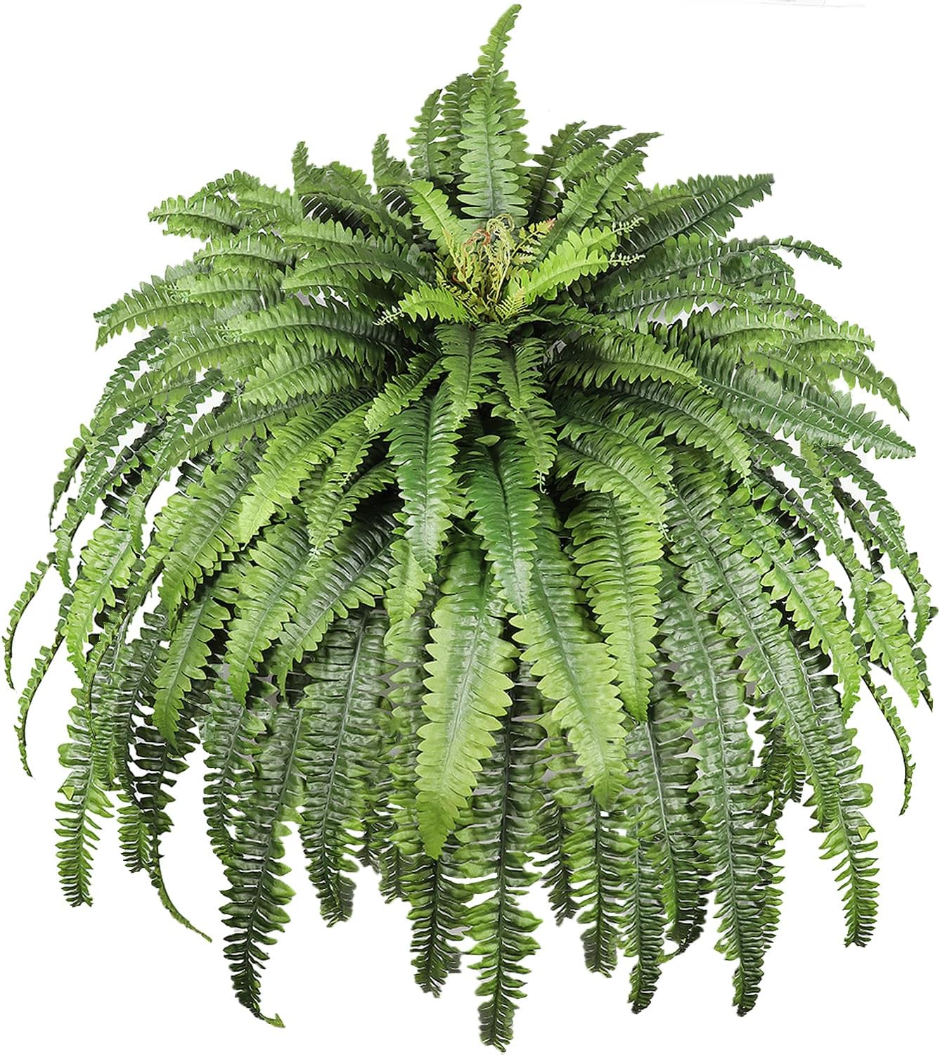 Artificial Ferns for Outdoors, 68" Fake Fern Artificial Plants Large, UV Resistant Faux Boston Fern Suitable for Porch Planters Home Indoors Entrance Patio Garden Porch (1 Stem)