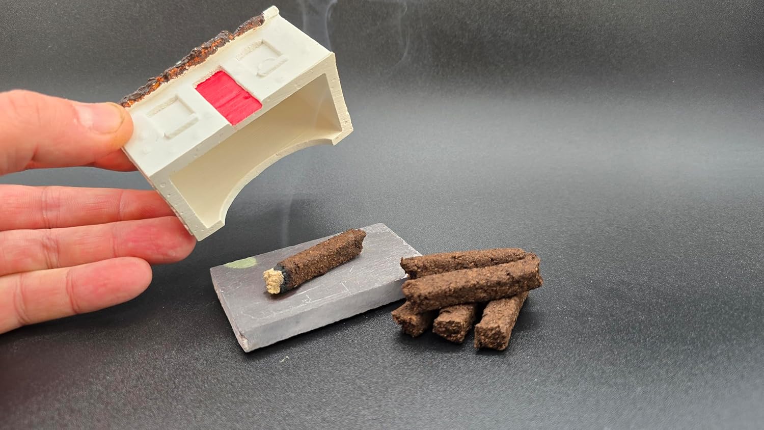 Irish Turf/Peat Incense Authentic Smoking Cottage Set - The Authentic Smell of Ancient Ireland - Irish Gift Idea Made in Ireland