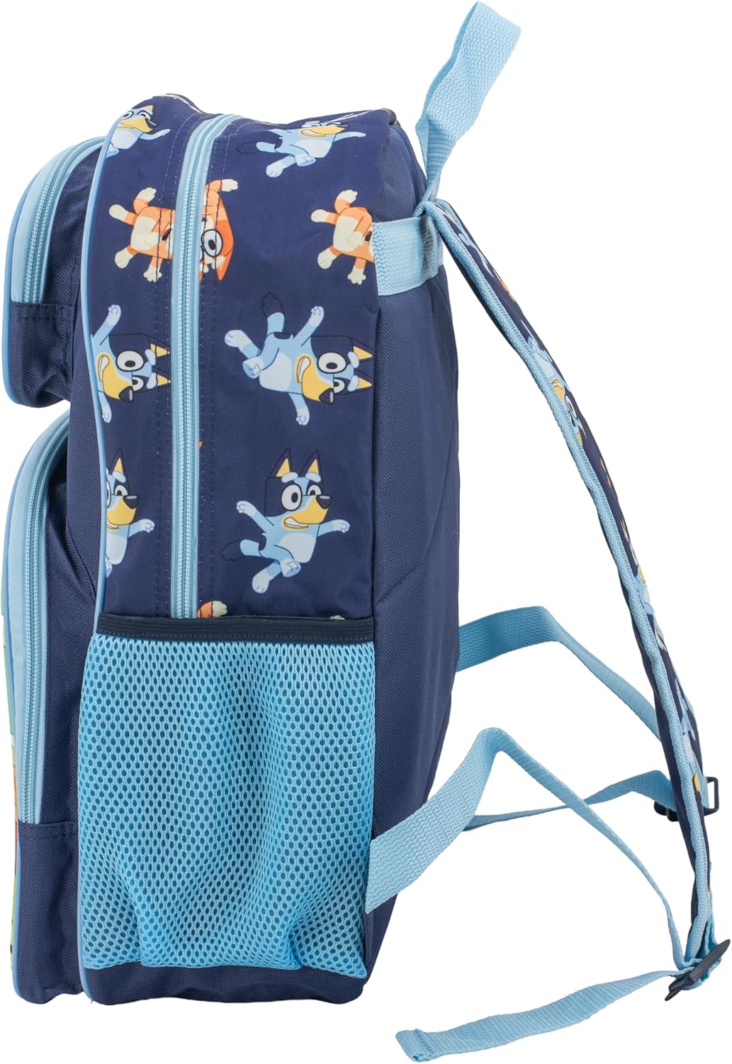 AI ACCESSORY INNOVATIONS Bluey Backpack for Girls & Boys, 16 Inch School Bag with 3D Molded Front Pocket, Blue - Image 4