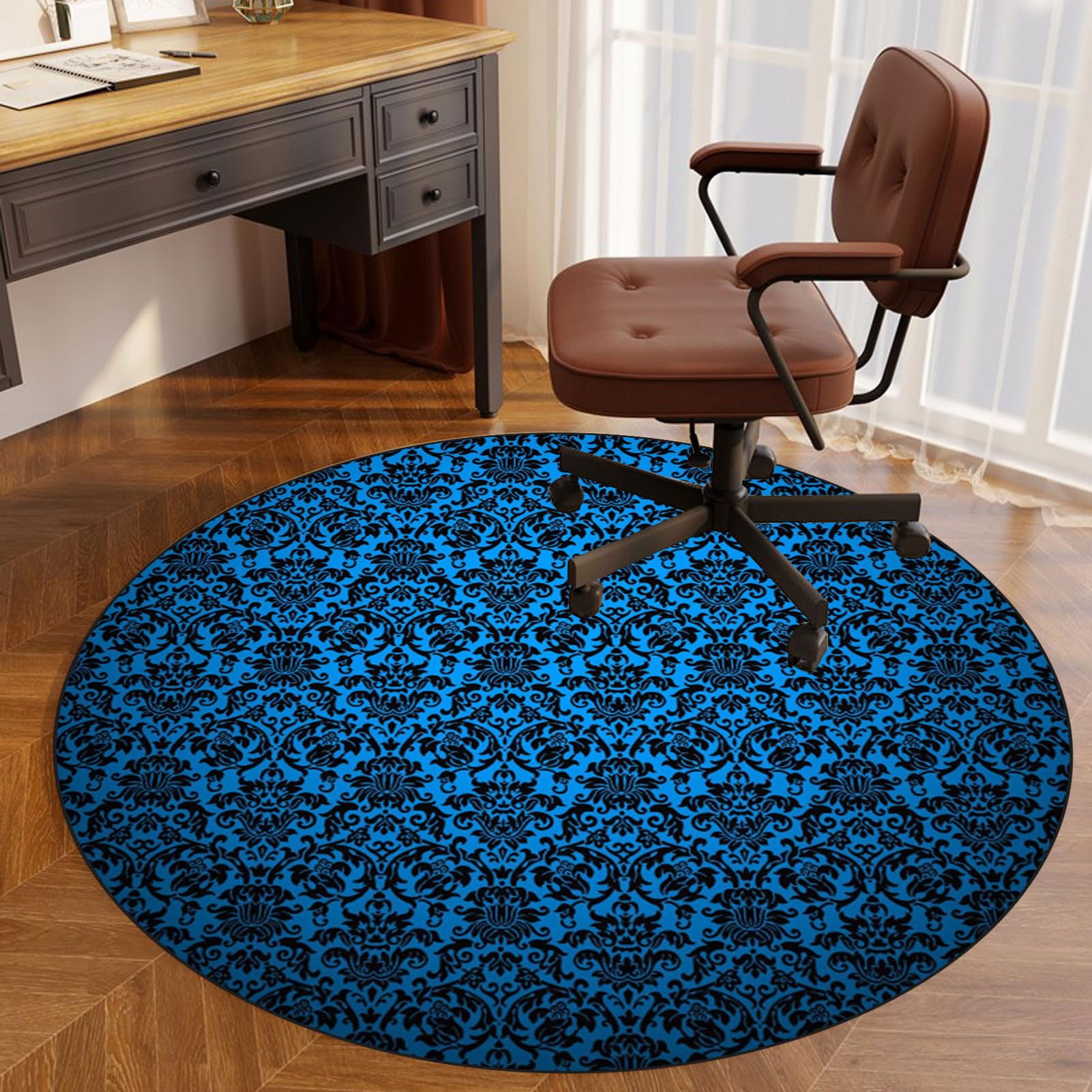 Desk Chair Mat for Hardwood Floor Protection Mat Office Chair Mat for Parquet and Hard Floors Office Chair Mat Gaming Chair Mats for Office Home Laminate Floor Rolling Computer Chair Round 140 cm