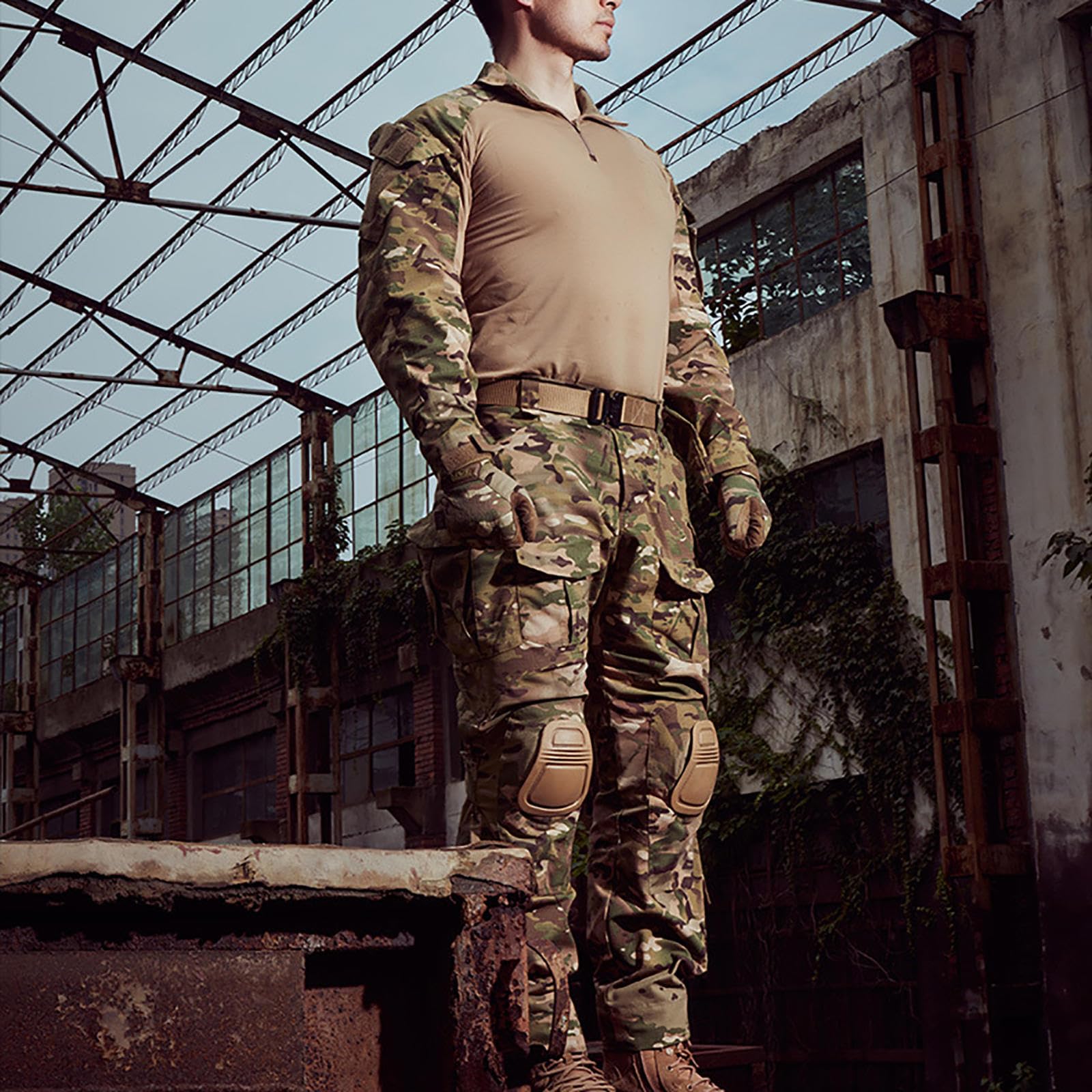 迷彩戦闘服 ポケット付き 肘パッド付き3点セット　0204o220 迷彩戦闘服 ポケット付き 肘パッド付き3点セット 0204o220 - メルカリ