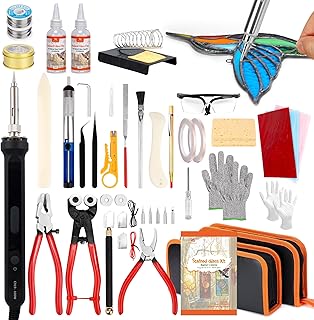PP OPOUNT Stained Glass Kit for Beginners & Adults, Complete Stained Glass Making Kit