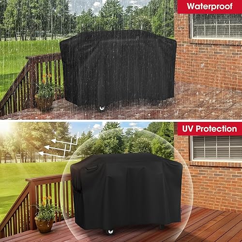 Miniatura 4 de Unicook 5483 Cubierta de parrilla para Blackstone de 28 pulgadas con capucha, cubierta de parrilla de gas resistente al agua, protección para todo