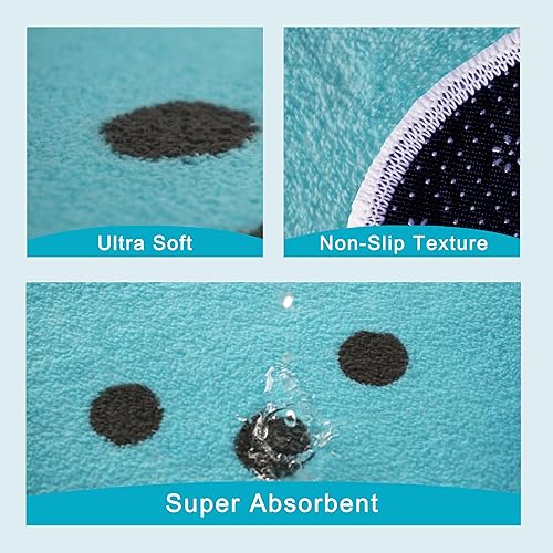 Miniatura 3 de Alfombra de baño de Pascua, tapete de baño de conejo, antideslizante, lavable, para baño, dormitorio, sala de estar, al aire libre, decoración de