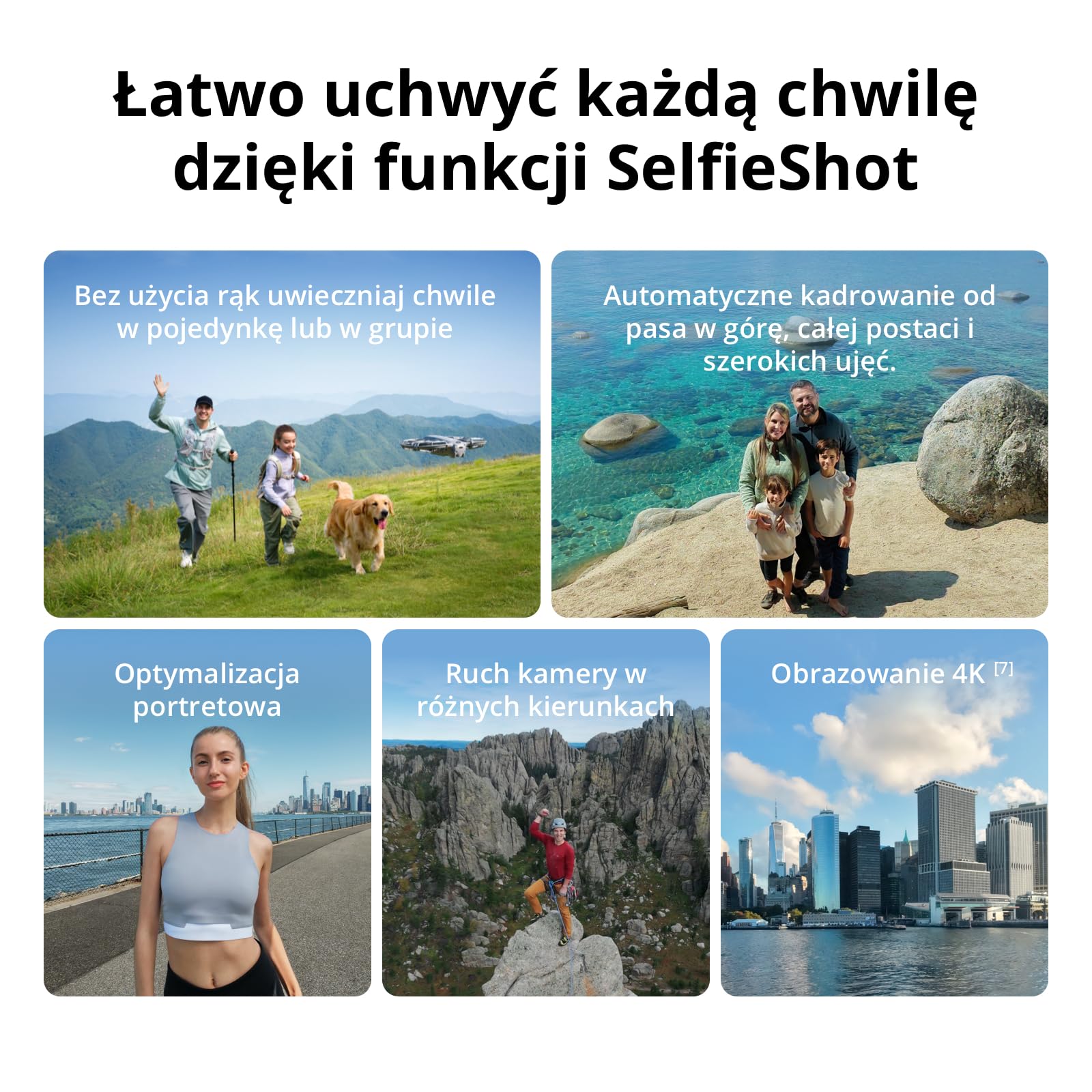 DJI Neo 2 (tylko dron), lekki dron z kamerą, start z dłoni i lądowanie na dłoni, sterowanie za pomocą gestów, ActiveTrack, dookólne wykrywanie przeszkód, dron 4K dla początkujących