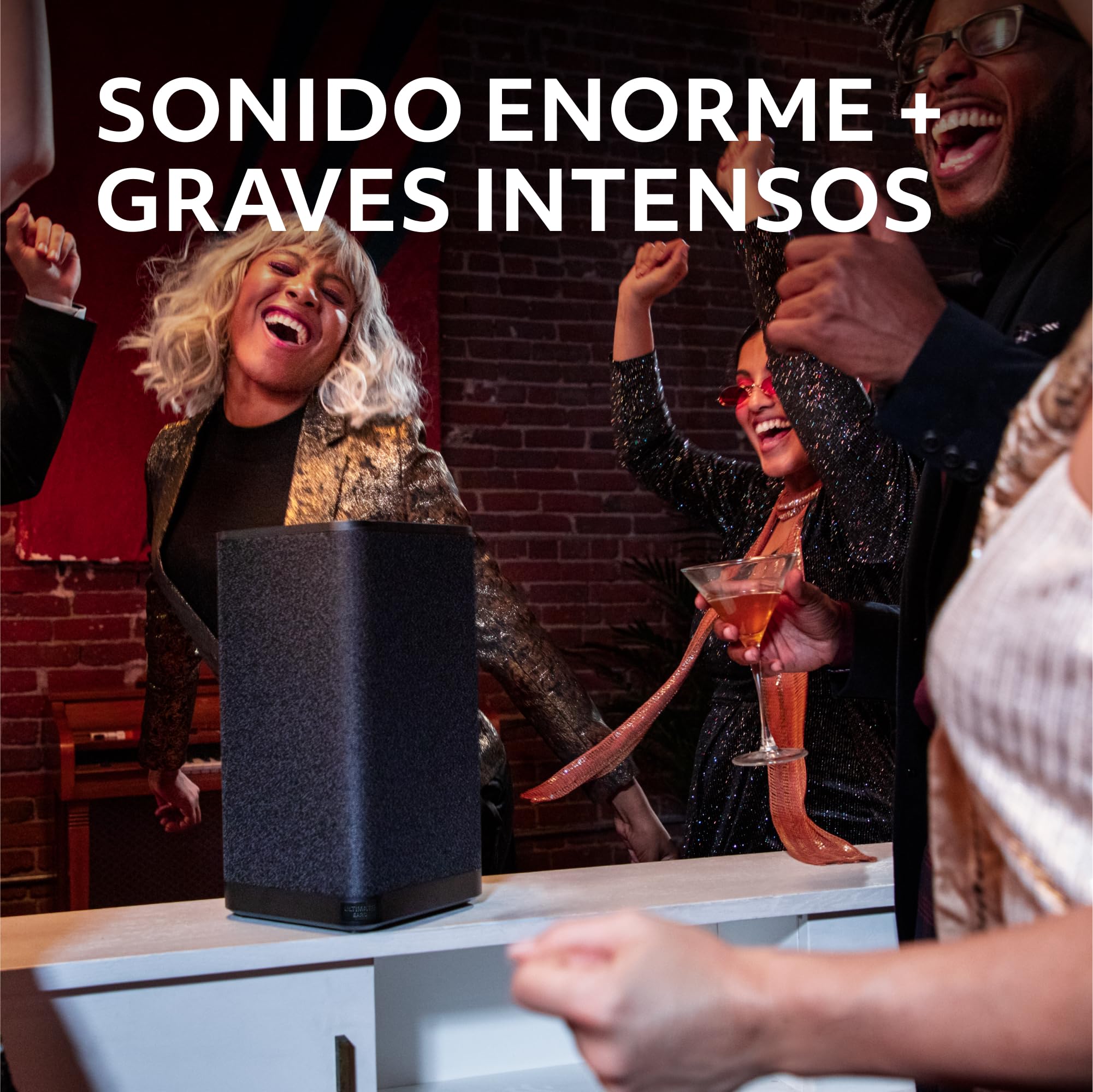 ULTIMATE EARS HYPERBOOM, Altavoz Bluetooth inalámbrico portátil, Altavoz potente, Graves magníficos, Resistente al agua IPX4, Radio de acción de 45 m - Negro | Altavoz potente, graves magníficos, resistente al agua IPX4, radio de acción de 45 m - Negro