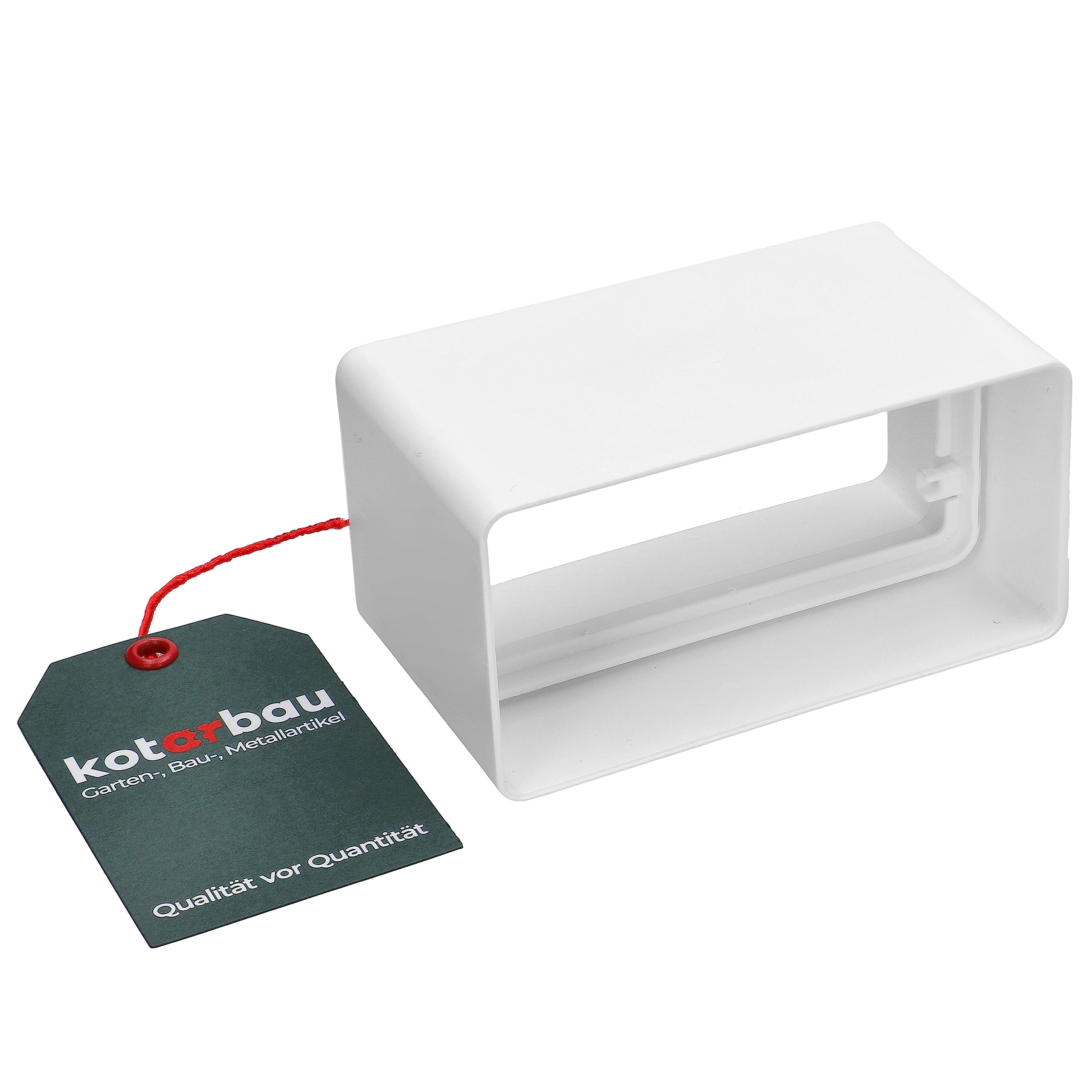 Kotarbau White Kotarbau® Ventilation System Connector 110Mm X 55Mm Flat Duct Rectangular Pipe Connector Exhaust Duct Effective Duct Connector Plastic Exhaust Pipe Ventilation Pipe