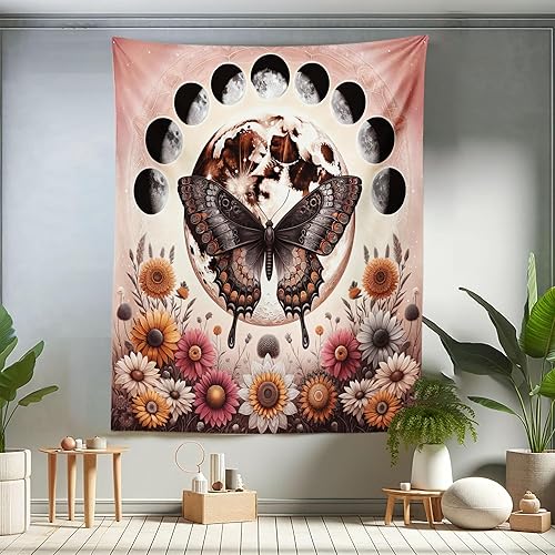 Miniatura 173 de Ambesonne Tapiz indie, estilo moderno de Memphis de los años ochenta, geométrico, abstracto, colorido, diseño de puntos, funky, para colgar en la