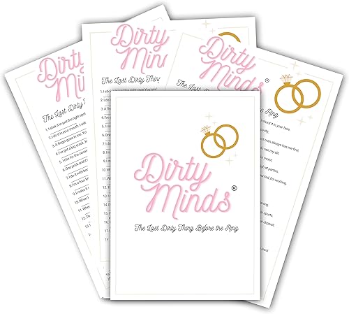 TDC Games Juegos de despedida de soltera Dirty Minds para adultos, juegos de despedida de soltera con pistas traviesas para 25 invitados, juegos