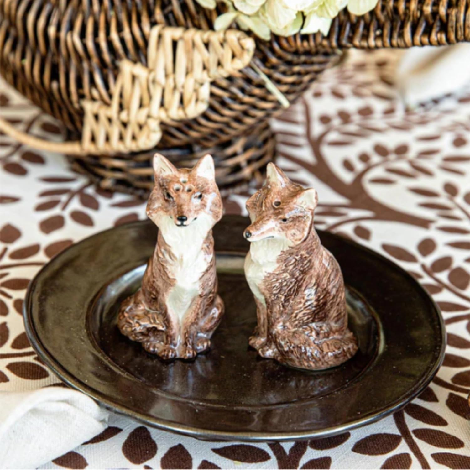 Juliska Clever Creatures Salt and Pepper Sets (Fox)