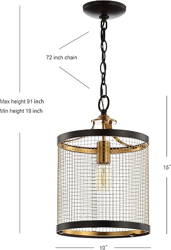 Miniatura 6 de JONATHAN Y JYL9530A Elena - Colgante LED de metal de 10 pulgadas, contemporáneo, moderno, granja, oficina, sala de estar, sala de estar, comedor,