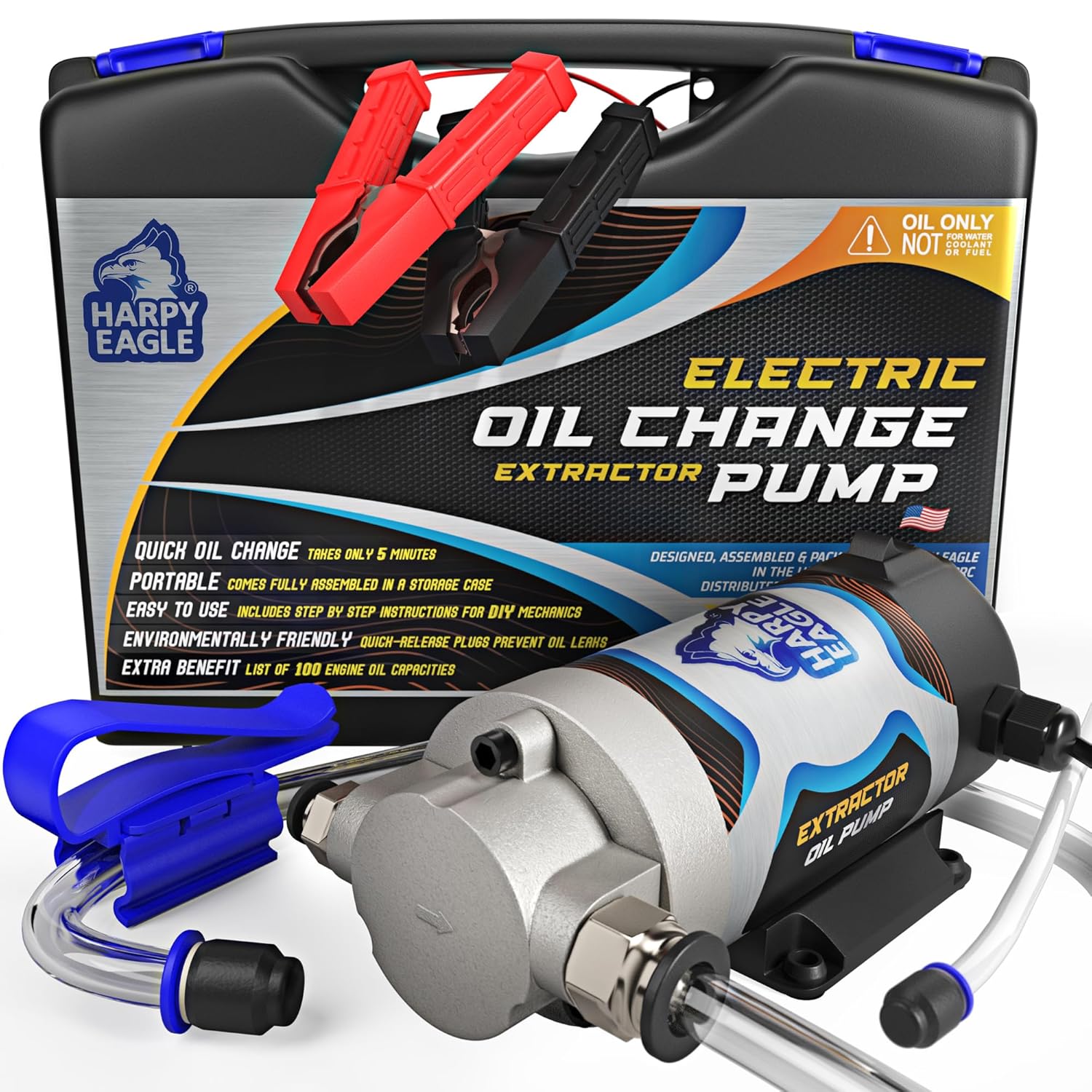 Harpy Eagle Electric Oil Change Extractor Pump 12 24V 100W Oil hange Fluid Extractor Suction Transfer Pump Portable