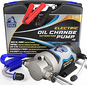 Harpy Eagle Electric Oil Change Extractor Pump 12/24V 100W, Oil Сhange Fluid Extractor Suction Transfer Pump Portable for Automotive, Cars, Boats, Motorcycle,Trucks with Storage Case/Patent Pending