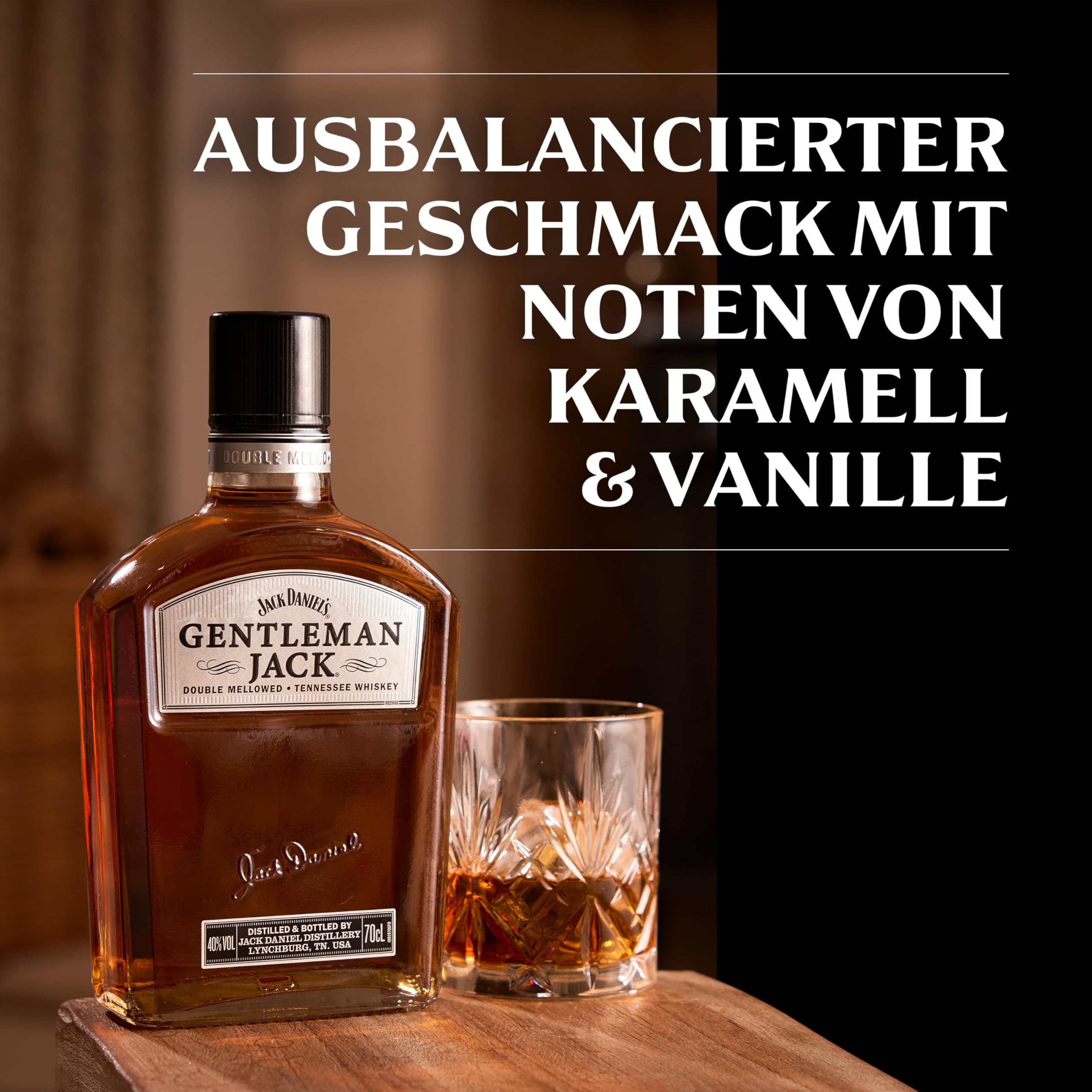 Jack Daniel's Gentleman Jack - Tennessee Whiskey -‎ Ein hochwertiges Geschenk - Ein Mix aus Karamell, Minze und dunklen, reifen Äpfeln - 0.7L/40% Vol.