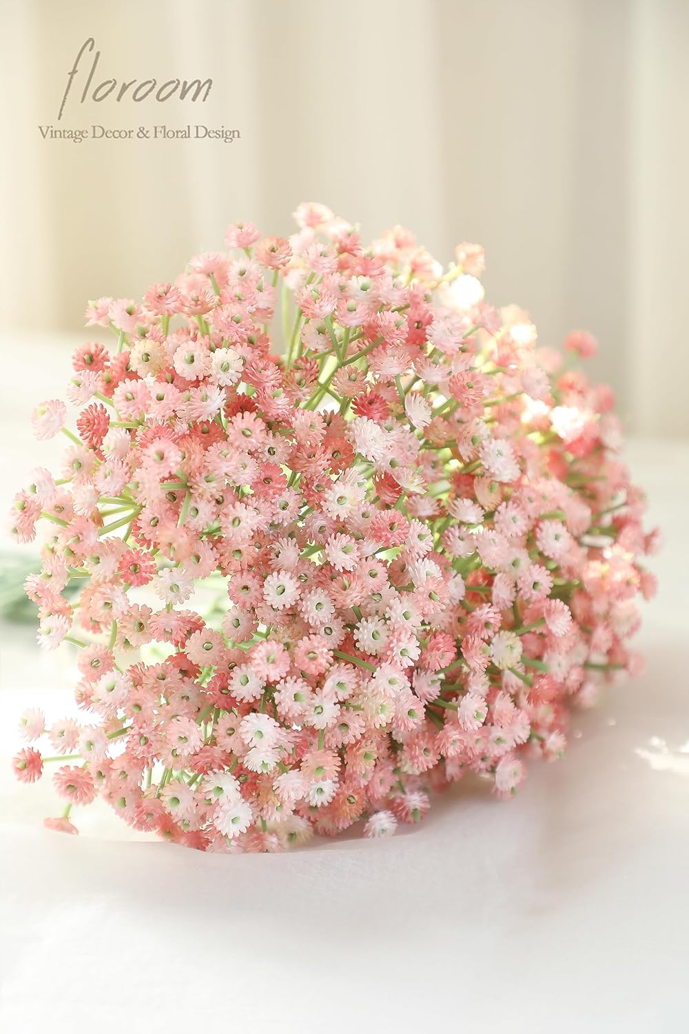 Floroom 18pcs Artificial Babys Breath Gypsophila Greenery Sprays, Real Touch Dusty Rose Blush Pink Fake Flowers for Wedding Bouquets Centerpieces Floral Arrangements and Decorations - Image 3