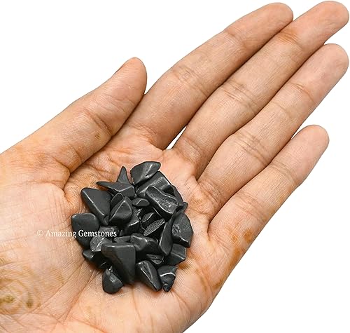 Miniatura 6 de Amazing Gemstone Shungite - Rocas de grava para acuario - Chips de shungite a granel, pequeñas virutas de piedra rodada y pequeños cristales para