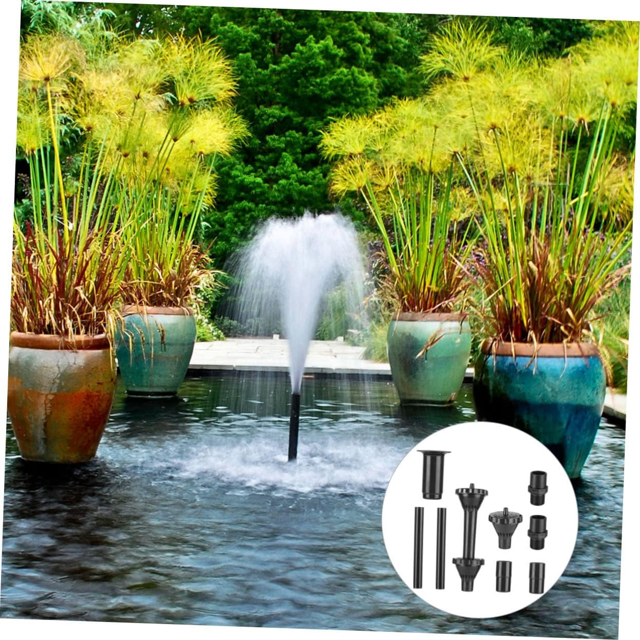 9pcs Fountain Nozzle Kit for Water Spray Multi-functional for Garden Pools Fish Tanks and Fountains Accessory for Creative Water Displays