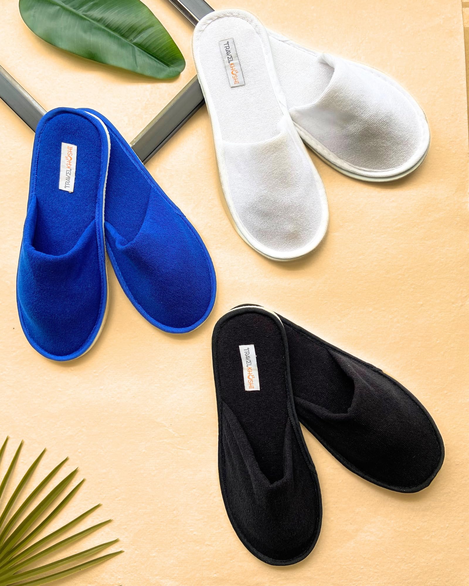 Travelkhushi Zapatillas unisex para el hogar, 3 unidades, tacto suave, absorción de calor y sudor, suela flexible, ligeras, acogedoras para invierno y verano, alfombra antichill