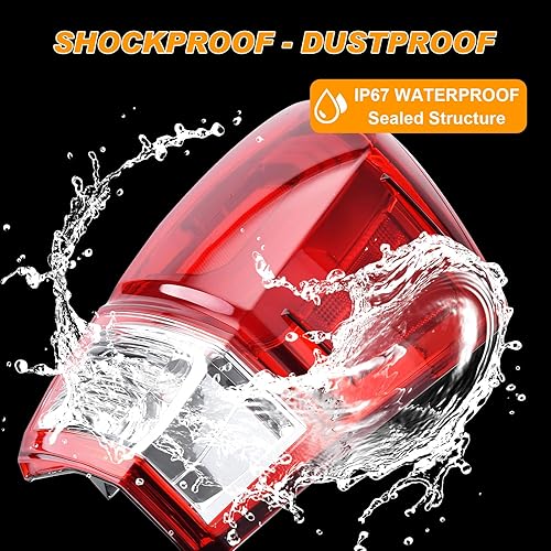 Miniatura 6 de Nakuuly Lámpara trasera de luz trasera compatible con Toyota Tacoma 2016-2022 Conjunto de señal de freno de luz trasera derecha del lado del