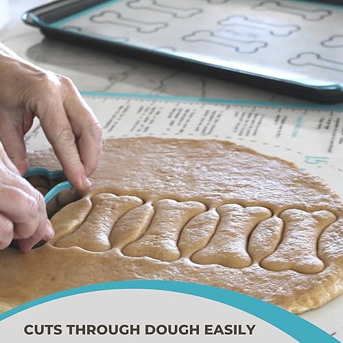 Miniatura 7 de Juego de 3 piezas de cortador de galletas de hueso de perro con revestimiento de PVC para golosinas caseras para perros, galletas, fondant,