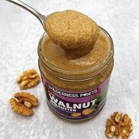 Vista 5 de Wilderness Poets Mantequilla de nuez con anacardos, mantequilla de nuez cruda orgánica, medio galón (64 onzas), tarro de vidrio de 4 libras