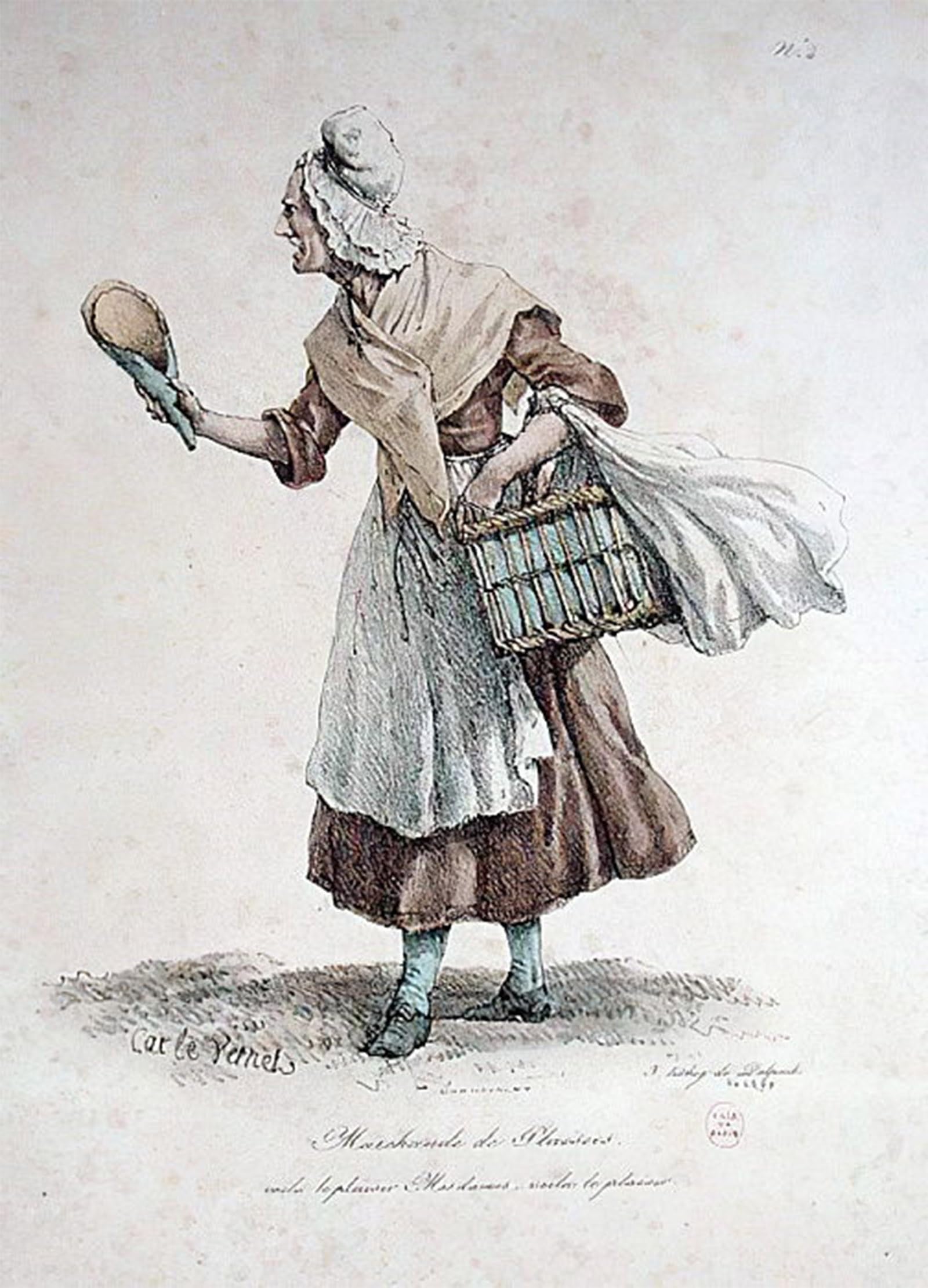 ARTXLXXBN Famous Prints Artwork Pictures Poster Painting Art the Pastry Seller Engraved by Antoine Charles Horace Vernet Artwork Landscape Pictures for Home Decor 60x90cm