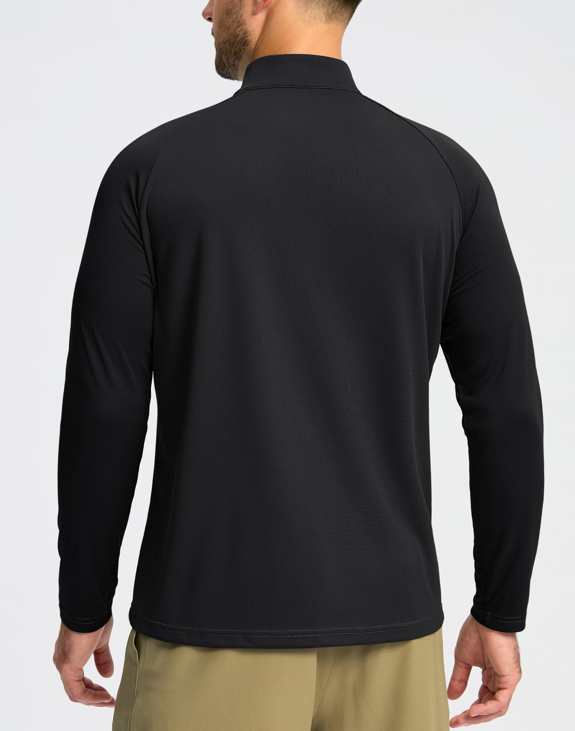 G Gradual Camisetas deportivas de manga larga para hombre, ligeras, de secado rápido, con cremallera de un cuarto para hombre, entrenamiento, gimnasio, golf