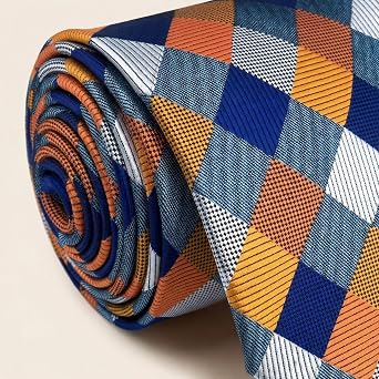 S&W SHLAX&WING Ties for Men Multicolored Checked