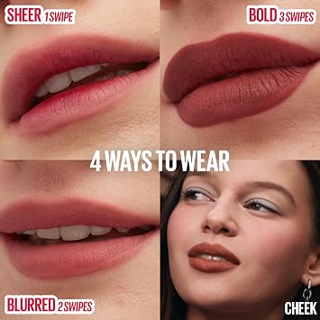 MAYBELLINE Super Stay Teddy Lip Tint, Long Lasting Matte Lipstick For Up To 12HR Wear, Baby Tee, 1 Count
