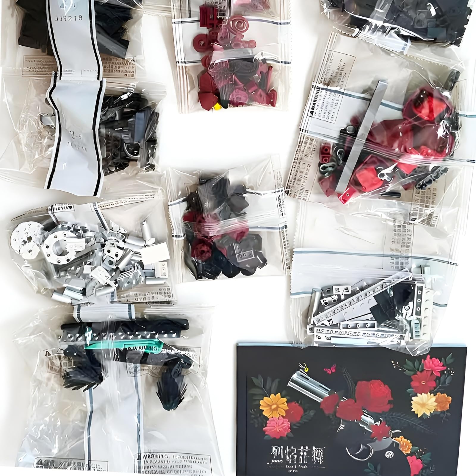 Revolver Building Blocks Set including Roses, 631 PCS Creative Mechanical Gun Building Bricks Kit - Image 2