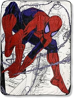 Marvel Spider-Man Webslinger Flannel Fleece Throw Super Soft Lightweight Fleece Blanket 45 x 60 Inches
