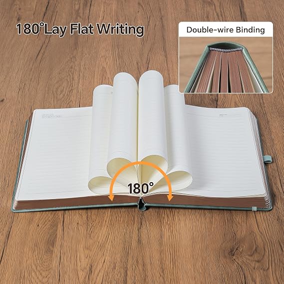 ZXHQ A5 360 Pages Lined Journal Notebooks with Pen, Journals for Women Men Writing Notebook, Tree of Life Design, Fine Inner Pocket - Blue