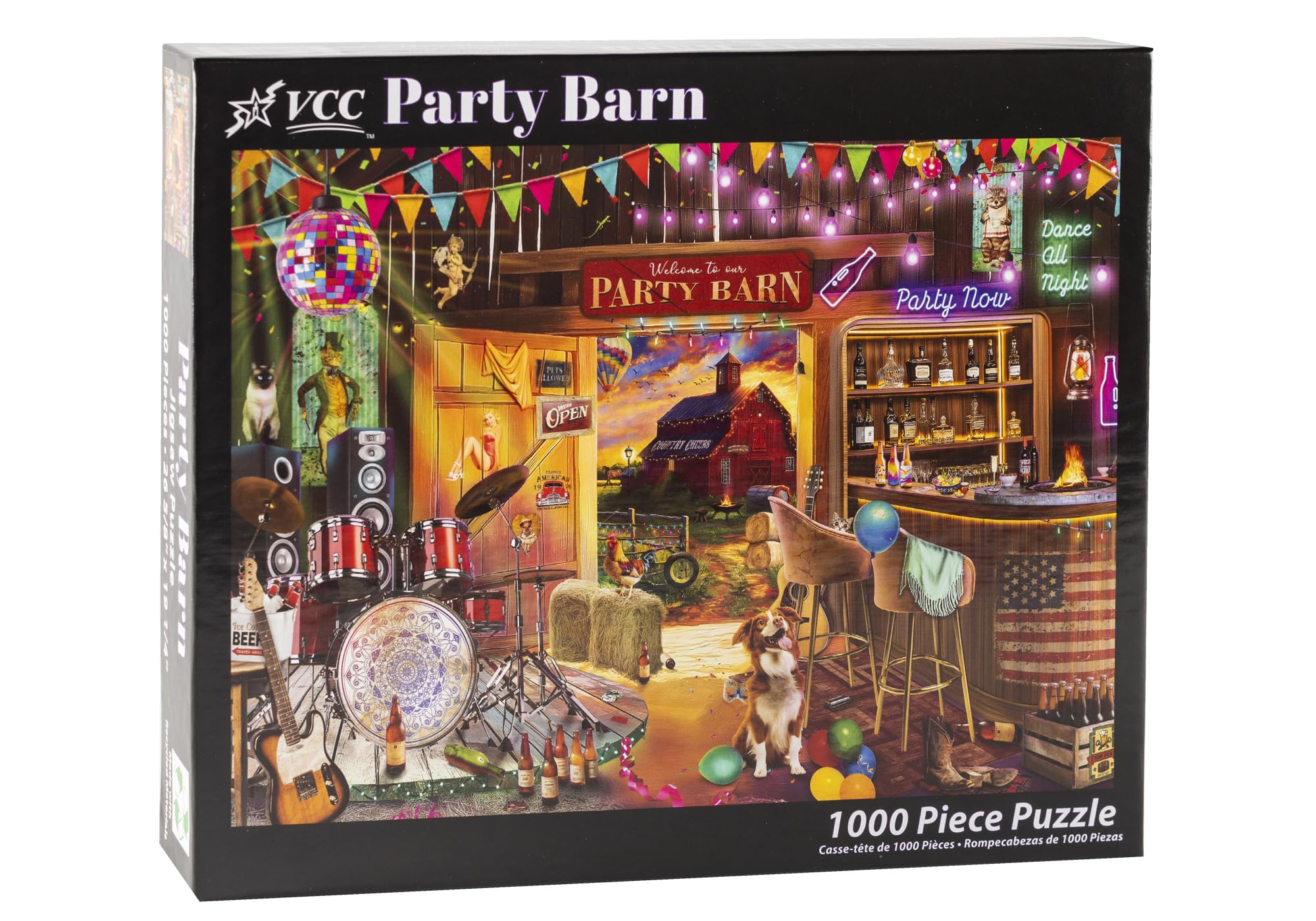 Party Barn Jigsaw Puzzle 1000 Piece by Vermont Christmas Company, Puzzles for Adults & Families - Image 2
