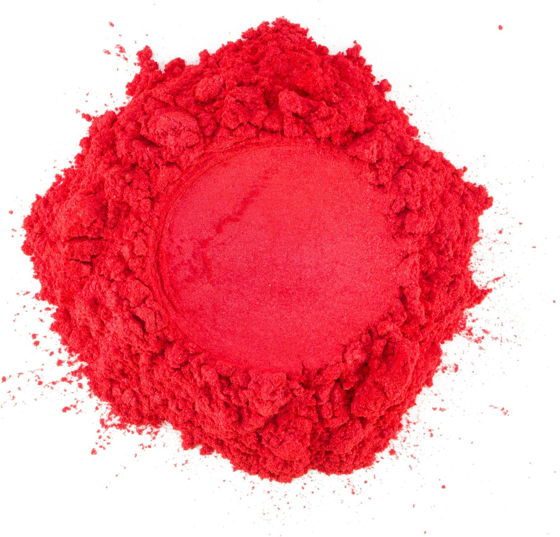 1 oz - Red Mica Powder - Cosmetic Grade - 25 Colors Available, Use for Cosmetics, Slime, Candles, Paints, Bath Bombs, Epoxy Resin, Soap, Clay, Nail Art, Jewelry (Red)