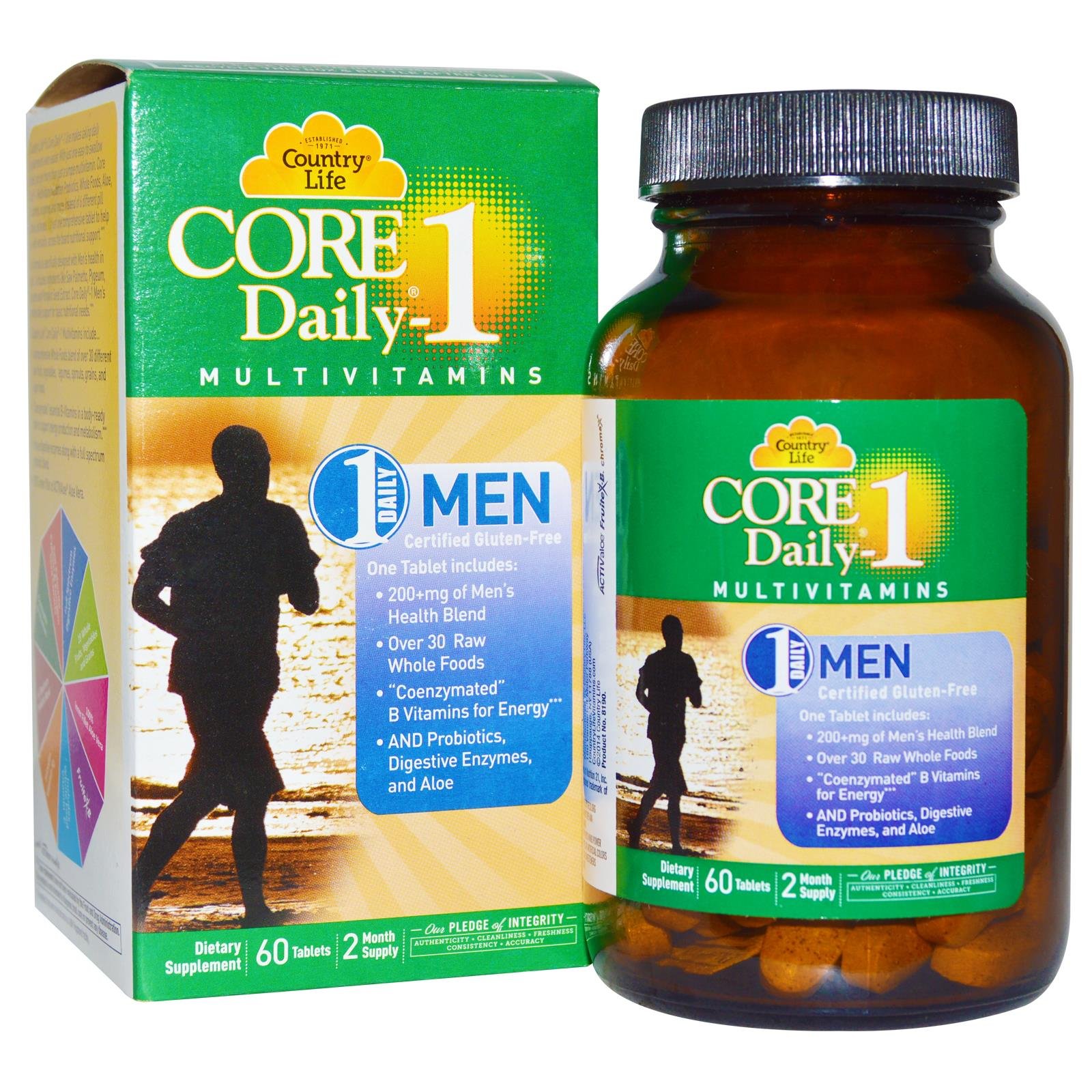COUNTRY LIFE VITAMINS CORE DAILY 1 FOR MEN, 60 CT