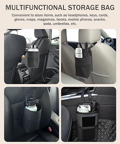 Miniatura 6 de Portavasos para automóvil, portavasos para asiento de automóvil, accesorios para automóvil, 2 en 1, portavasos para asiento trasero grande para