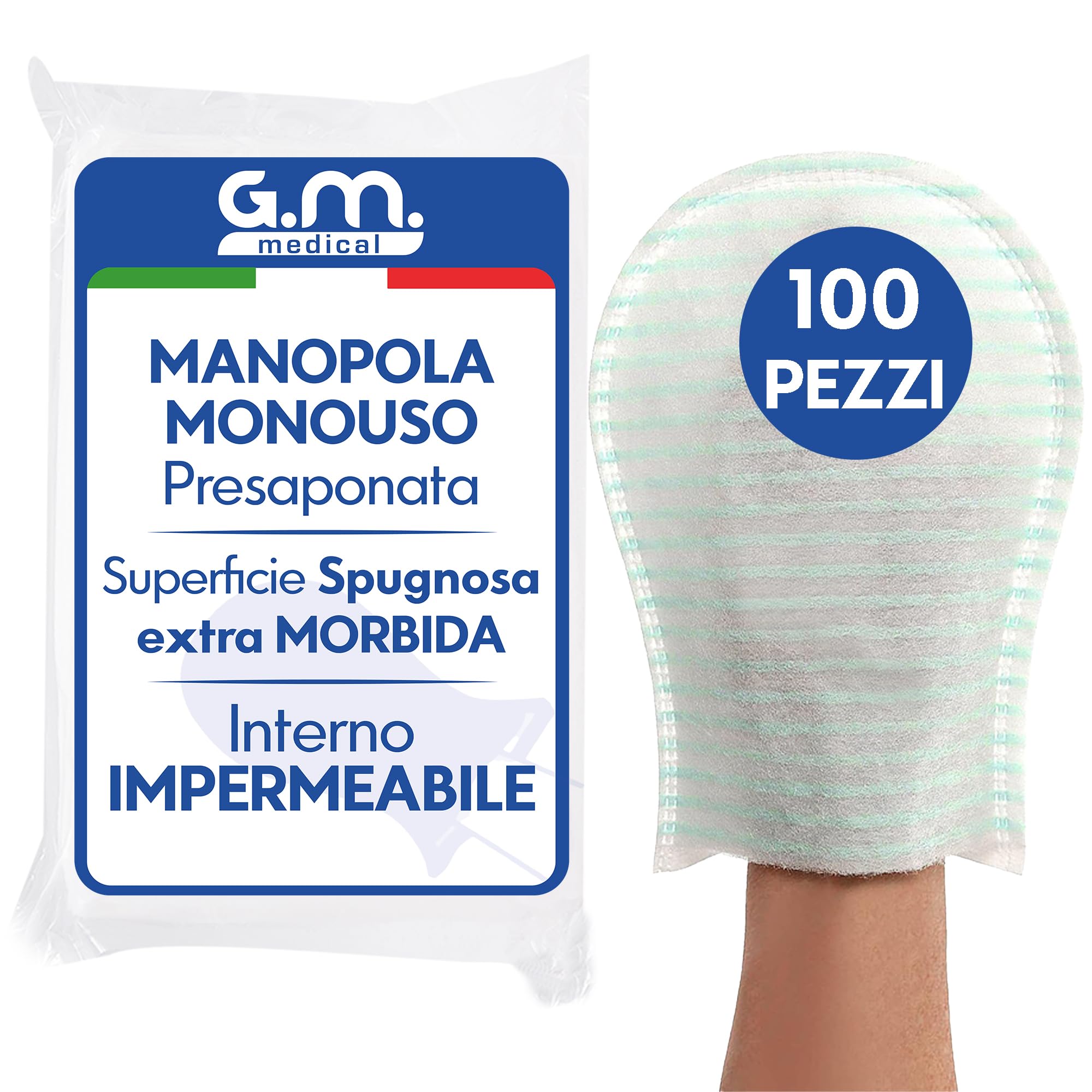 Manopole Saponate Monouso 100 Pezzi | Con Spugna Soffice | PH Neutro | Per Anziani E Igiene Personale - Foto 10