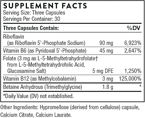 Miniatura 2 de THORNE Trío de bienestar esencial soporte de metilación + citrato de magnesio + vitamina D-5000-60 porciones