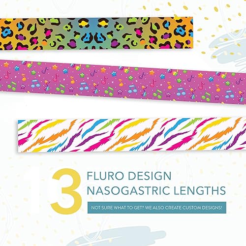 Miniatura 7 de 3 longitudes de mezcla fluro de cinta adhesiva precortada de tubo nasogástrico o de oxígeno