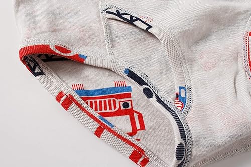 Vista 6 de Boboking - Calzoncillos 100% de algodón, para niños pequeños, ropa interior suave, con diseño de dinosaurios y de camiones
