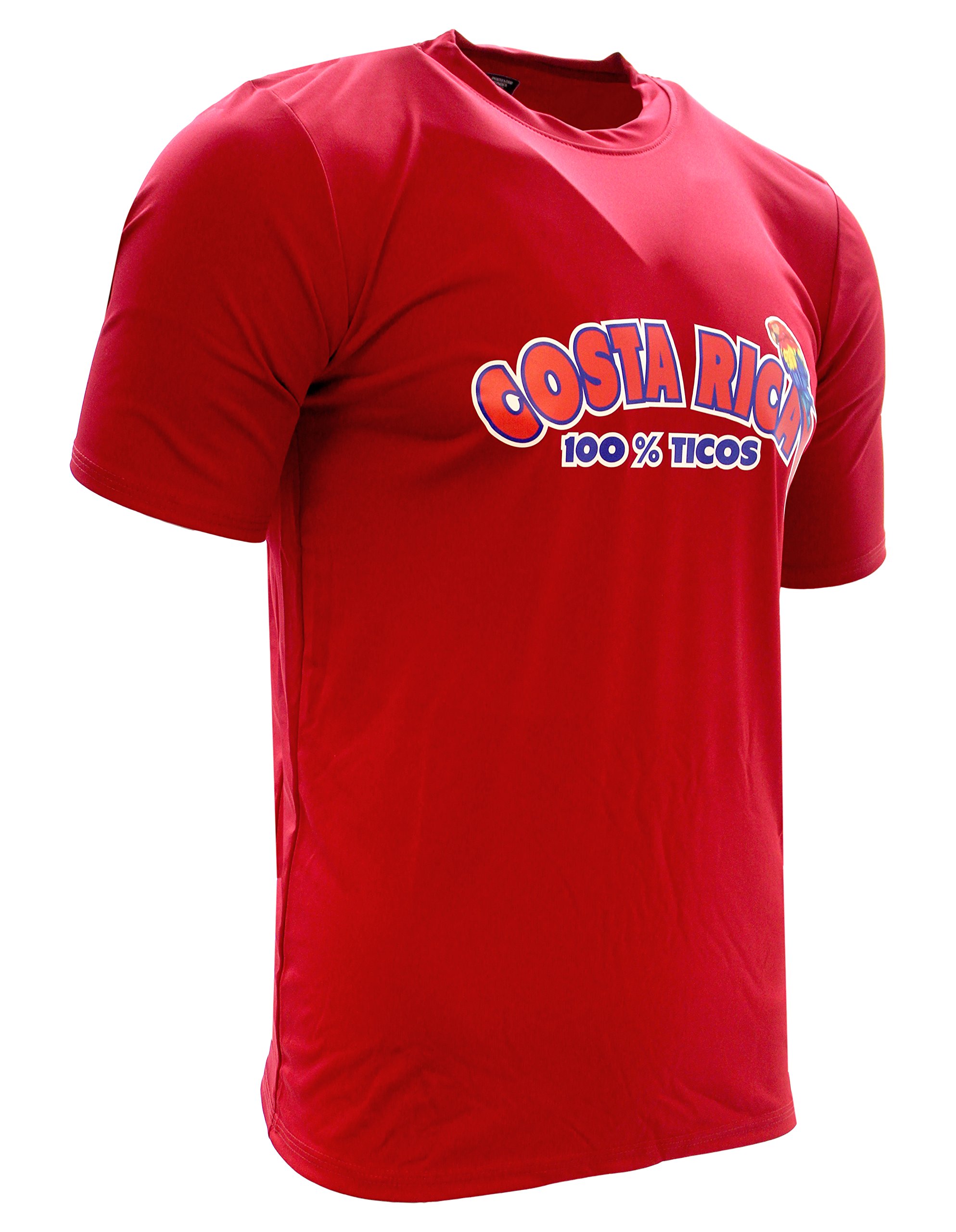 ARZA Costa Rica 100% Ticos Fan Jersey Red/Navy_Costa Rica Soccer Jersey Design_ (Red, X-Large)